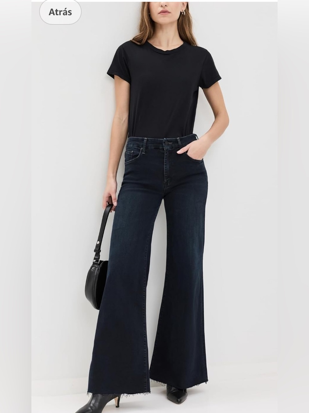Mother The Roller Fray High-Rise Wide Leg Jeans